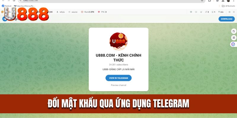 Đổi mật khẩu qua ứng dụng Telegram